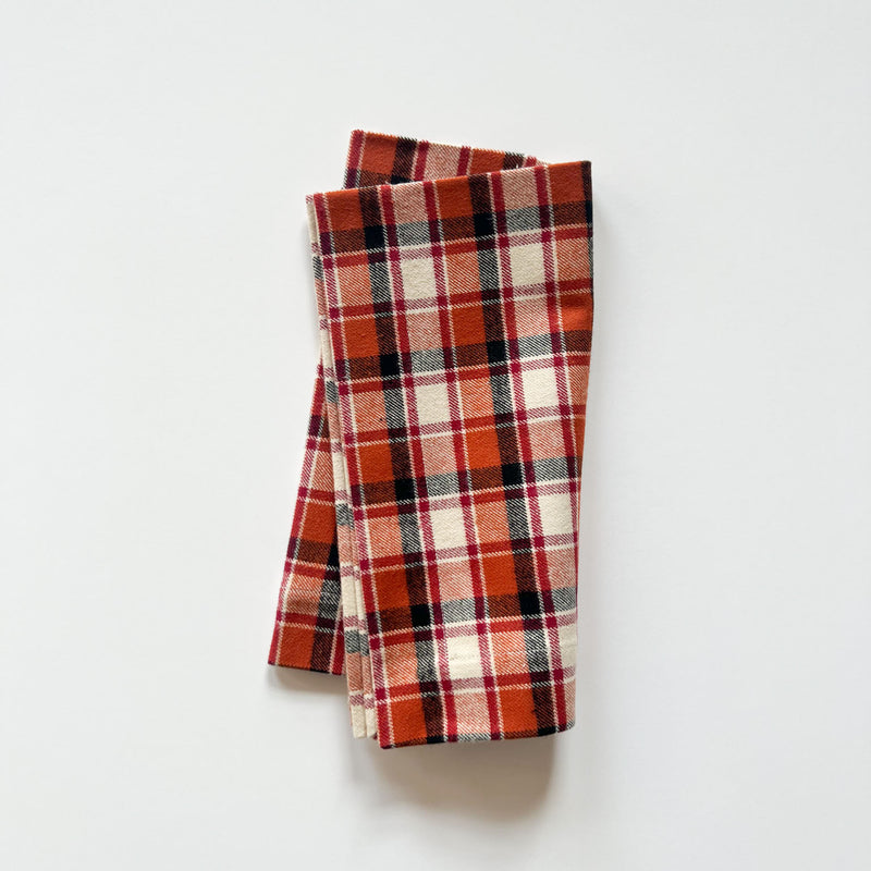 Orange Plaid Napkin