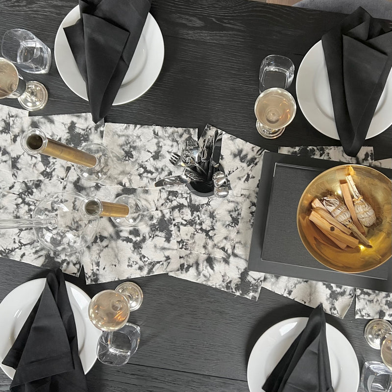 B/W Patchwork Table Runner