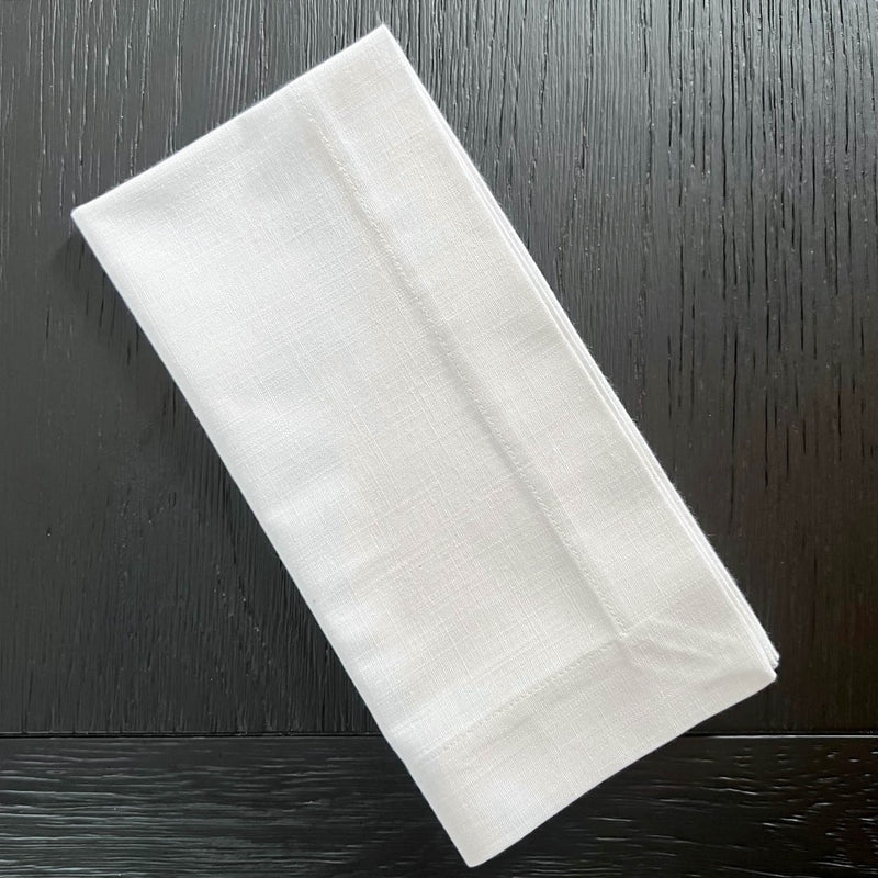 Karen Kane Women's Cloth Dinner Napkins, Set of 2, One size, Off-White, Linen/Rayon