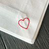 Valentine's Day White Linen Napkin