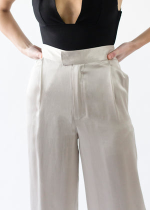 Silk Wide Leg Trouser