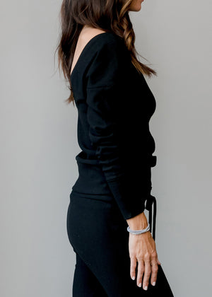 Reverse Deep V Sweater