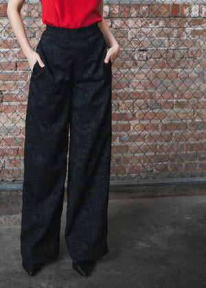 Jacquard Wide Leg Trouser