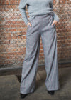 Glen Plaid Wide Leg Trouser