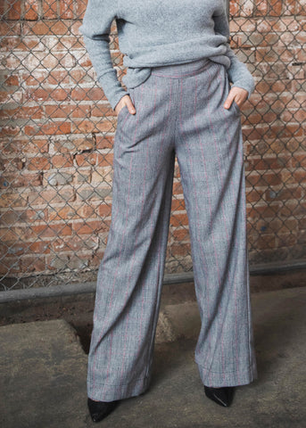 Jacquard Wide Leg Trouser